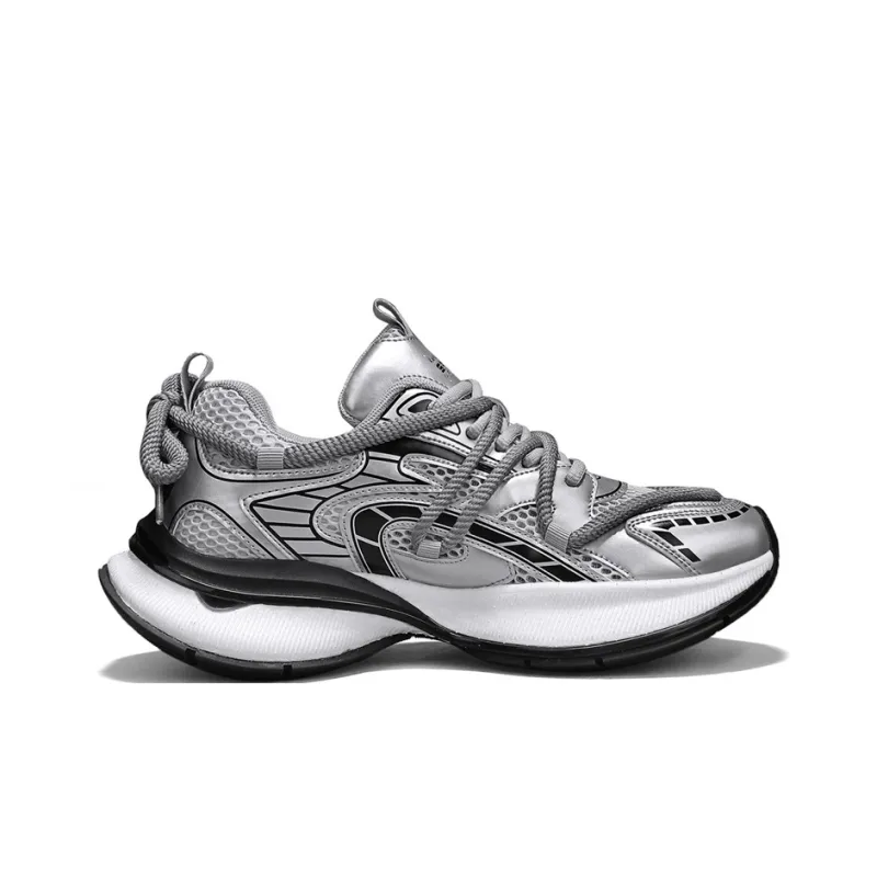 KANGLONG Cushioning, Slip Resistant, Abrasion Resistant, Breathable, Balance, Height Increasing Chunky Sneakers Men's-19