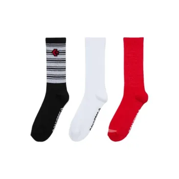 Converse 3 Pack Striped Crew Socks