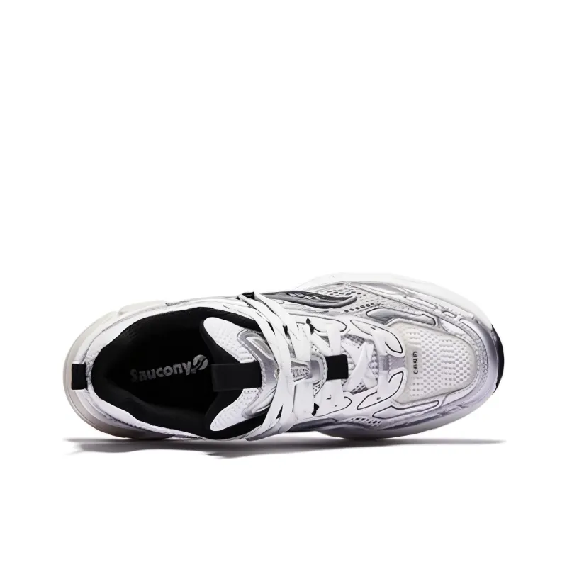 Saucony 2K CAVALRY Non slip Lightweight Low Top Casual Running Shoes Unisex White Silver Black-1