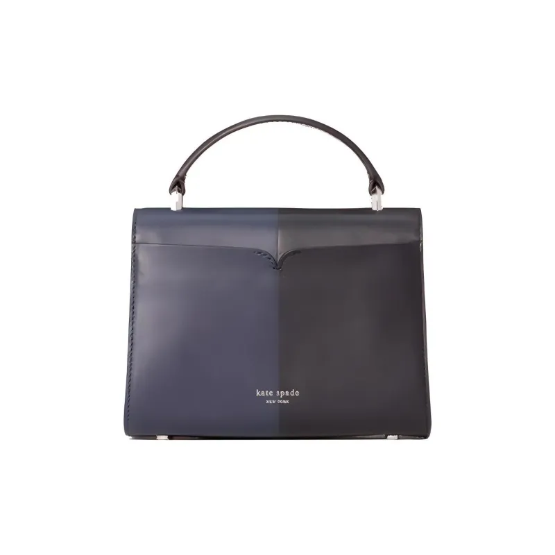 Kate Spade Nicola Cow Leather Handbag, Shoulder Bag, Crossbody Bag Trumpets Women's Black & Blue Black-2