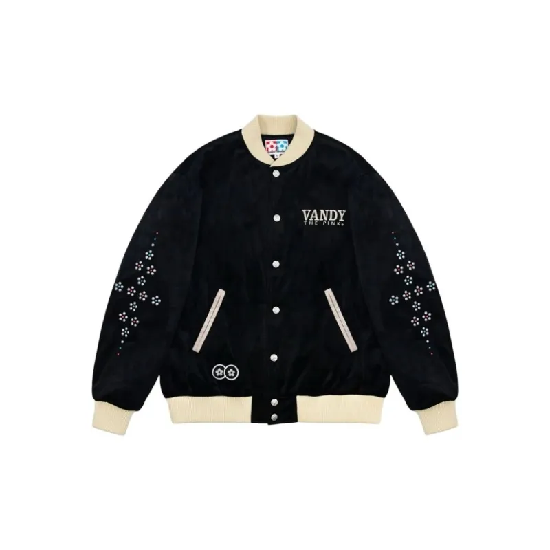 Vandy The Pink Baseball Jacket Unisex Black-1