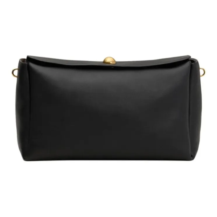 AMIPARIS Cow Leather Pillow Bag Shoulder Bag Tubas Women's Black-1