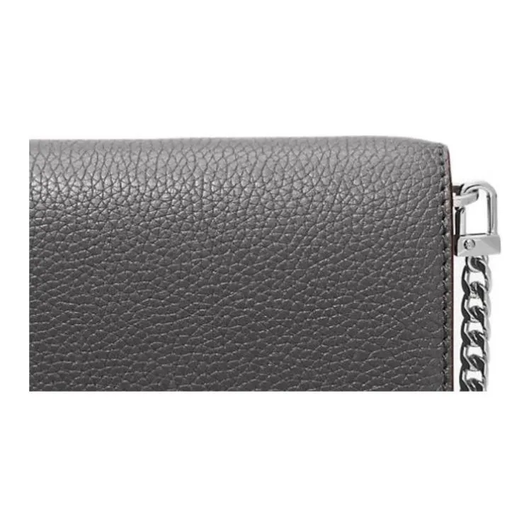 MICHAEL KORS Jet Set Litchi Grain Leather Shoulder Bag Crossbody Bag Medium Size Women's Slate Gray-3