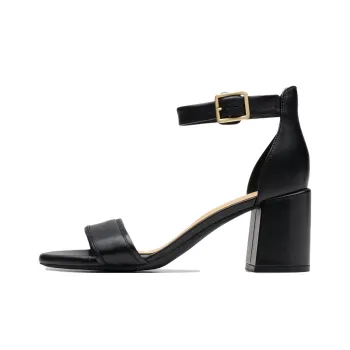 Clarks Ezoria Mae Strap Sandals 7cm Women's Black