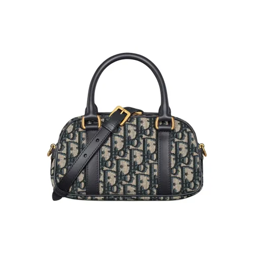 DIOR Cotton Shoulder Bag, Crossbody Bag, Handbag Women's Blue