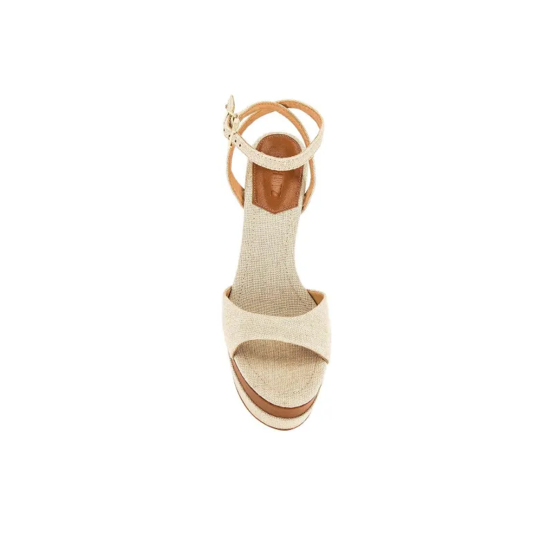 Schutz Kailah One Strap Sandals 14.6cm Women's Beige-3