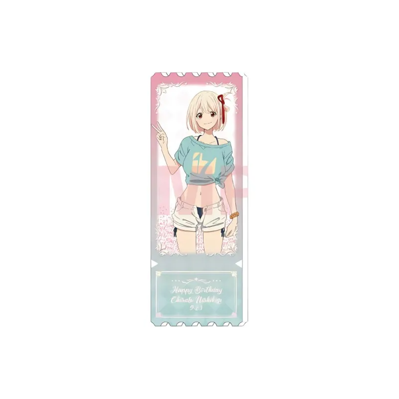 Aniple Lycoris Recoil, Chisato Kusumi's Birthday Commemoration, Sand Flow Ticket Stub Acrylic Stands-0