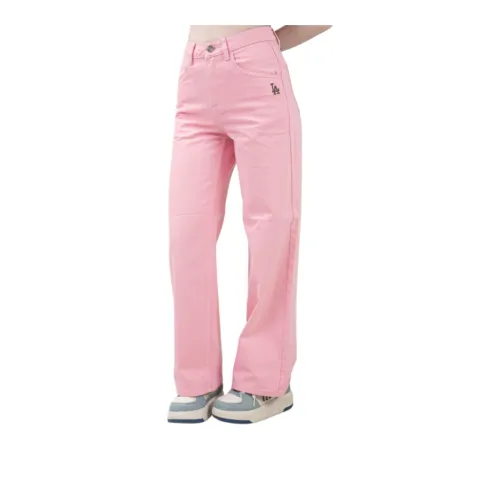 MLB Varsity Los Angeles Dodgers SS25 Jeans Women's Pink