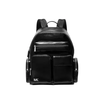 MICHAEL KORS DAKOTA Cow Leather Backpack Tubas Men's Black
