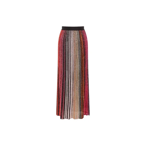 MISSONI Sequin-Embellished Striped Pleated Maxi Skirt