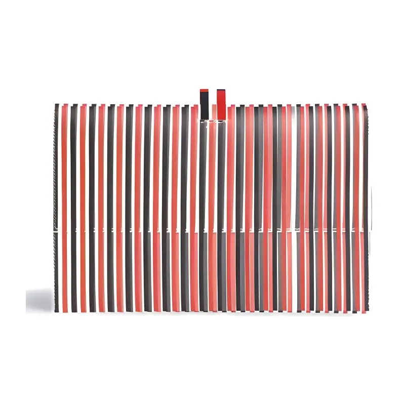 THOM BROWNE· Lambskin Handbag Clutch Women's Black White Red Multicolor-1