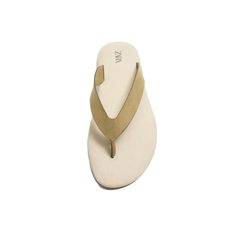 ZARA Abrasion Resistant Flip Flops Men's Taupe-2