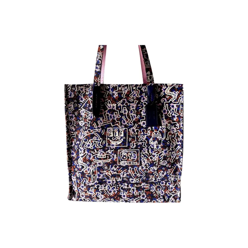 Keith Haring X COACH Recycled Tote Shoulder Bags-0