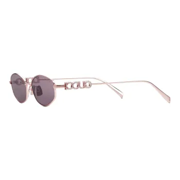 GUCCI Metal Oval Sunglasses Women's Rose Gold