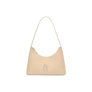 Furla Claris Lux Calfskin Handbag, Shoulder Bag Women's Beige