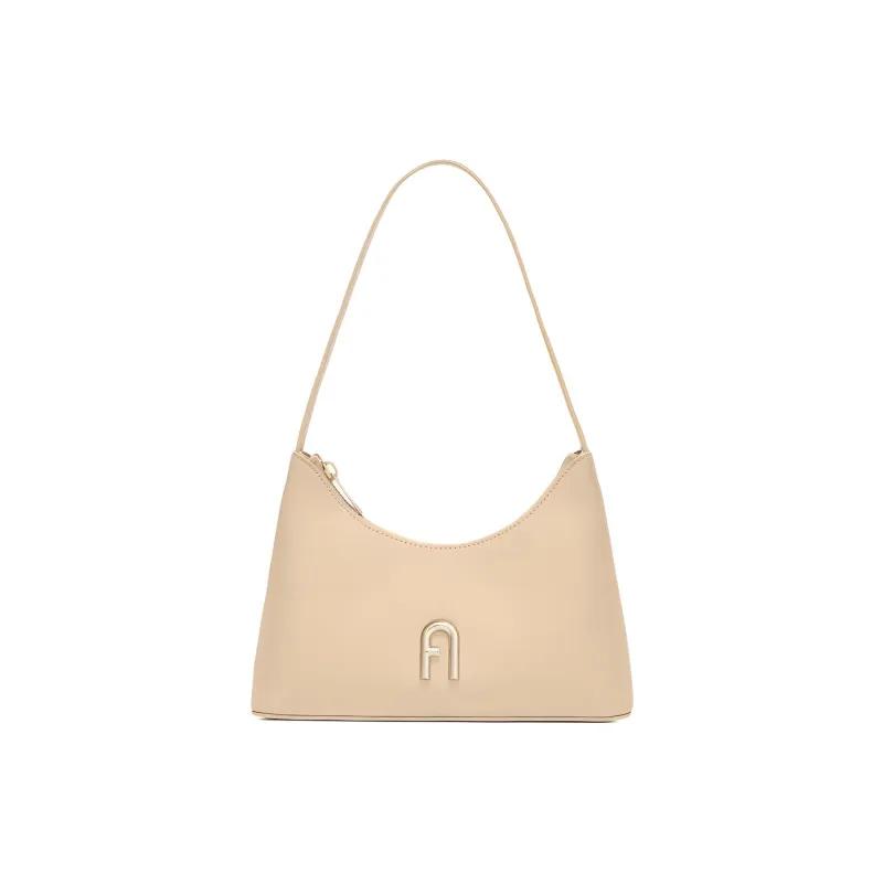 Furla Claris Lux Calfskin Handbag, Shoulder Bag Women's Beige-0