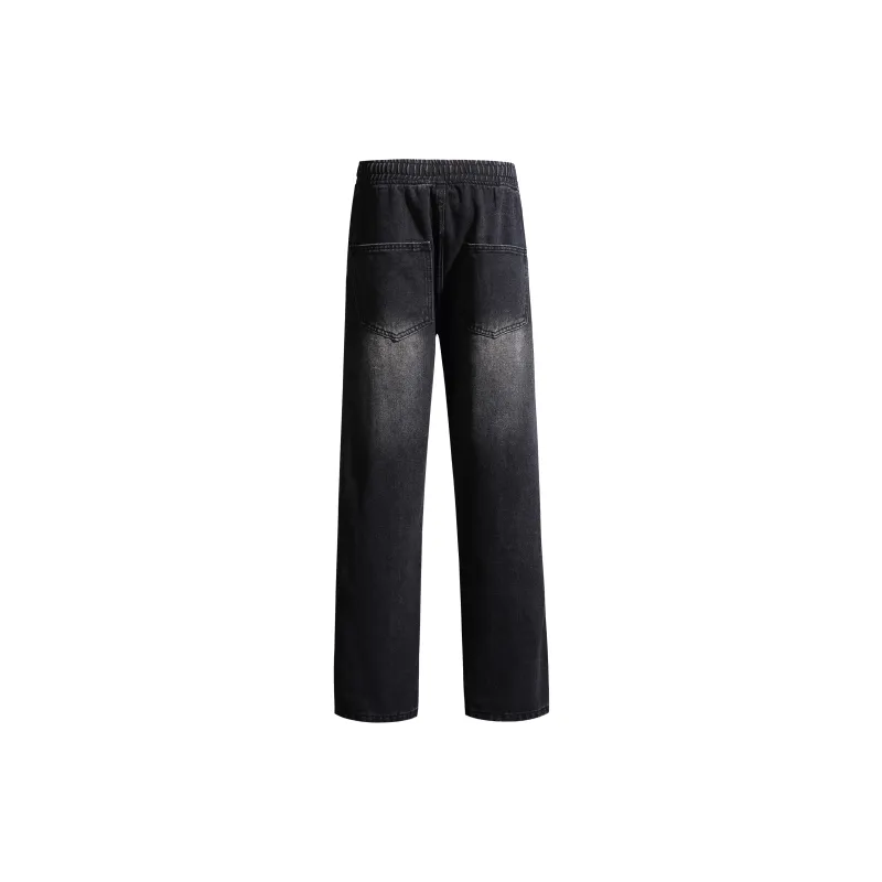 JUNGLE PANDA Jeans Unisex Distressed Gray-1