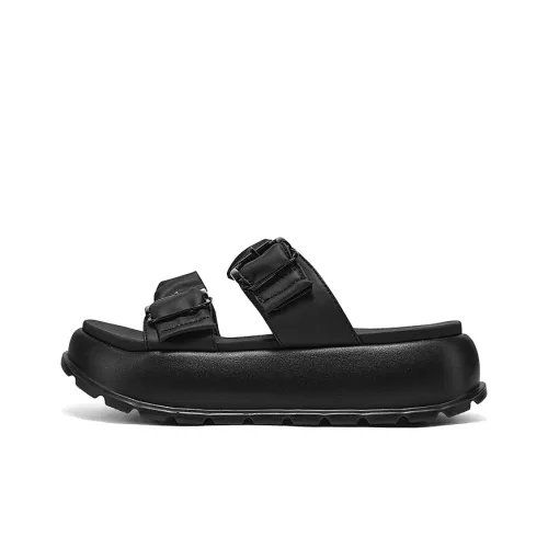 Skechers EVA Slip Resistant Abrasion Resistant Slide Slippers Women's Black