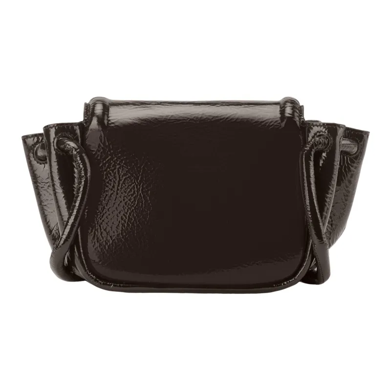 Bottega Veneta Beak Deerskin One Shoulder Crossbody Clutch Women's Dark Brown-5