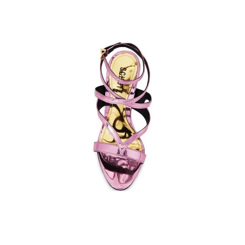Schutz Stephanie One Strap Sandals 10.8cm Women's Purple-3