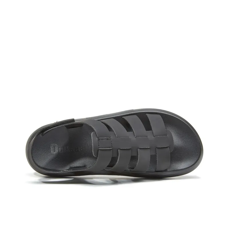 OULISASI Roman Sandals Men's Black-2