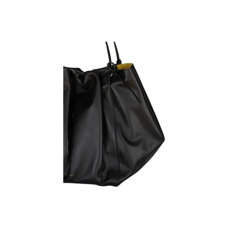 DRIES VAN NOTEN Logo Printed Ruched Shoulder Bag-3