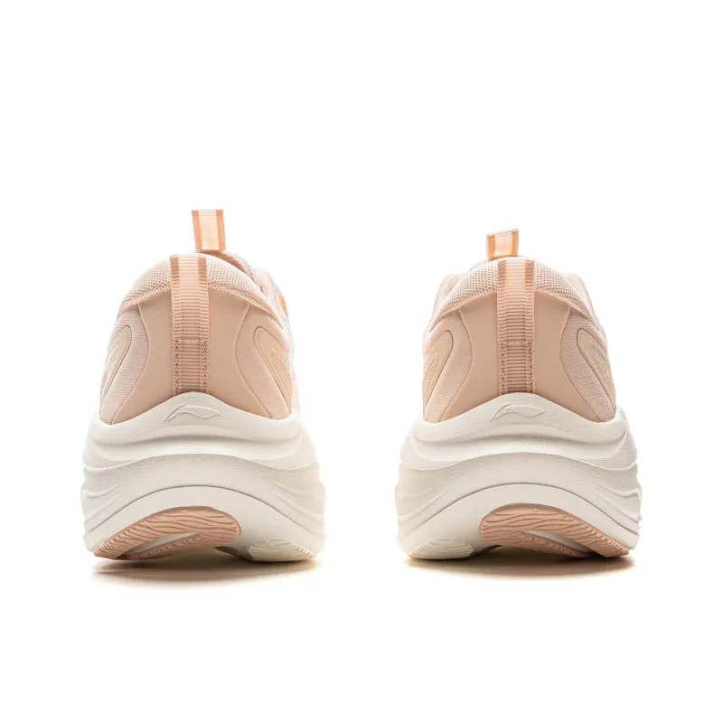 LiNing Support Cushioning Slip-Resistant Abrasion-Resistant Lightweight Low-Top Running Shoes Women's White Orange-5