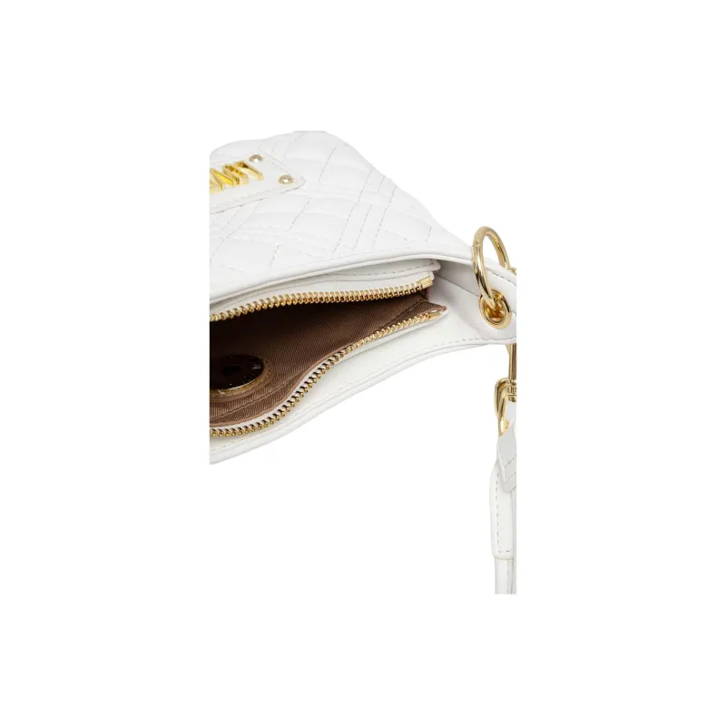 LOVE MOSCHINO Synthetic Leather Portable Crossbody Bag Shoulder Bag Mini Women's White-6
