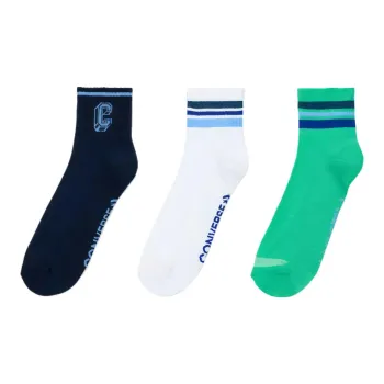 Converse 3 Pack Varsity Quarter Socks