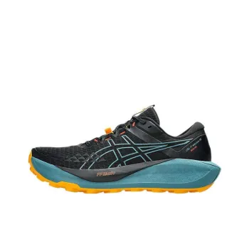 Asics GEL TRABUCO 13 Anti Slip Wear Resistant Low Top Running Shoes Men's Black Blue
