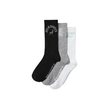 Converse Floral Crew Socks Mid-Calf Socks Women's 3 Pack