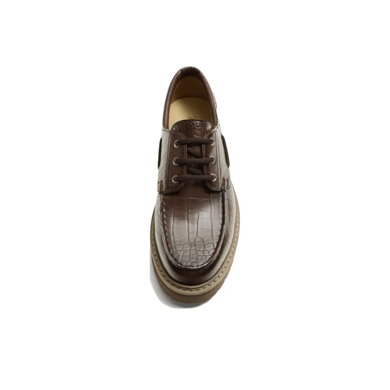 ZARA Boat Shoes Men Brown-2