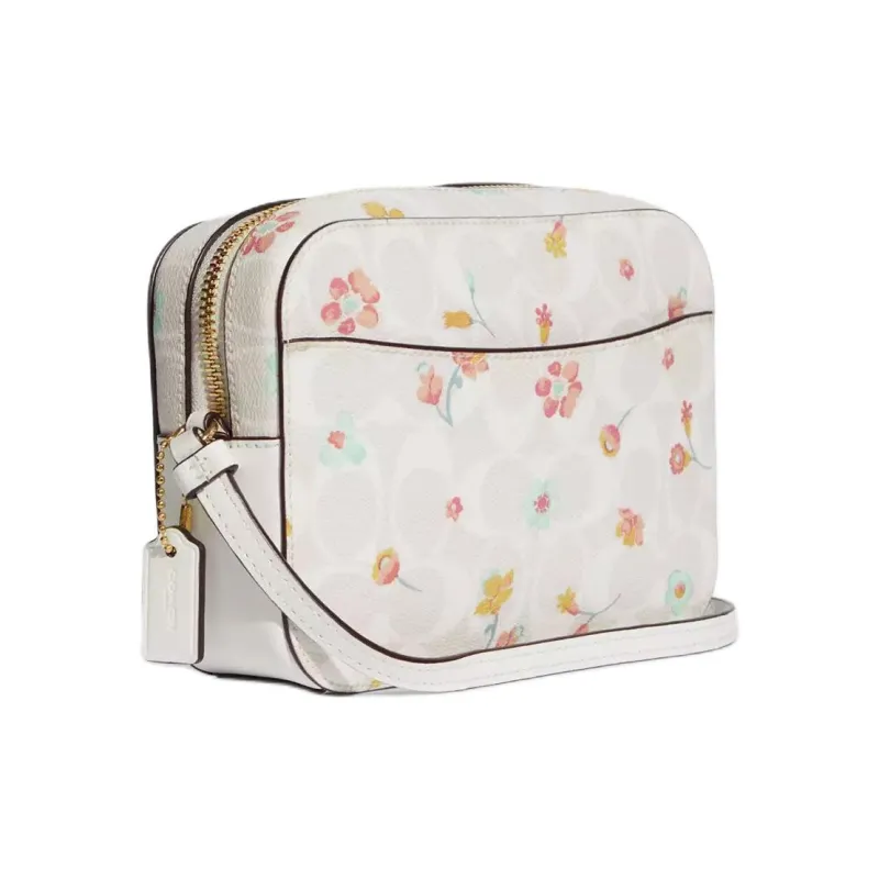 COACH Camera Leather Crossbody Bag, Camera Bag Trumpets Women's White-1