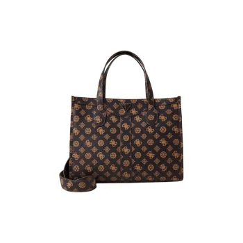 GUESS Polyurethane Tote Bag, Shopping Bag, Shoulder Bag, Handbag Women's Brown