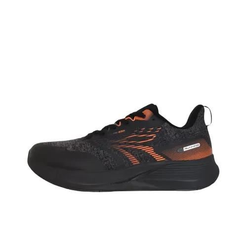 361° Cushioned Wear-Resistant Breathable Coverage Low-Top Running Shoes Men's Black Orange