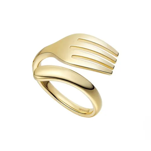 HEFANG 925 Sterling Silver Mini Tableware Ring Women's