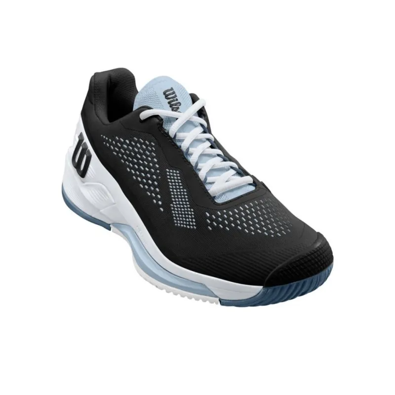 Wilson Rush Pro 4.0 Anti-Slip Wear-Resistant Low-Top Tennis Shoes Women's Black White-1