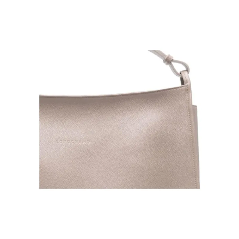LONGCHAMP Le Foulonné Cow Leather Handbag Shoulder Bag Extra Large Women's Khaki-3