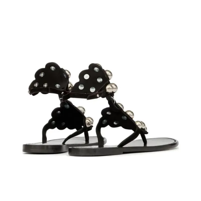 ISABEL MARANT Velvee One Strap Sandals Women's Black-4