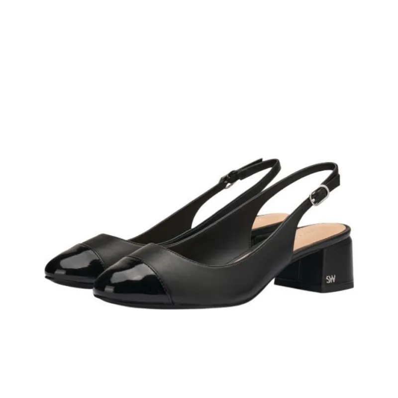 Stuart Weitzman/SW Gabby Chunky Heel High Heels 4.5cm Women's Black-2