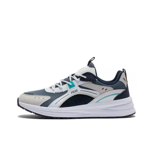 PEAK Taichi Canglan Cushioning Low Top Running Shoes Men's White Blue