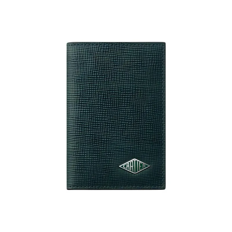 CARTIER Grained Calfskin Card Holder Unisex Pine Green-1