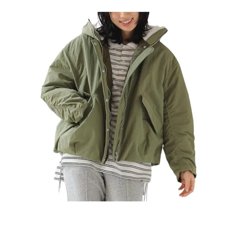 Beams Puffer Jacket Women's Olive Green-2
