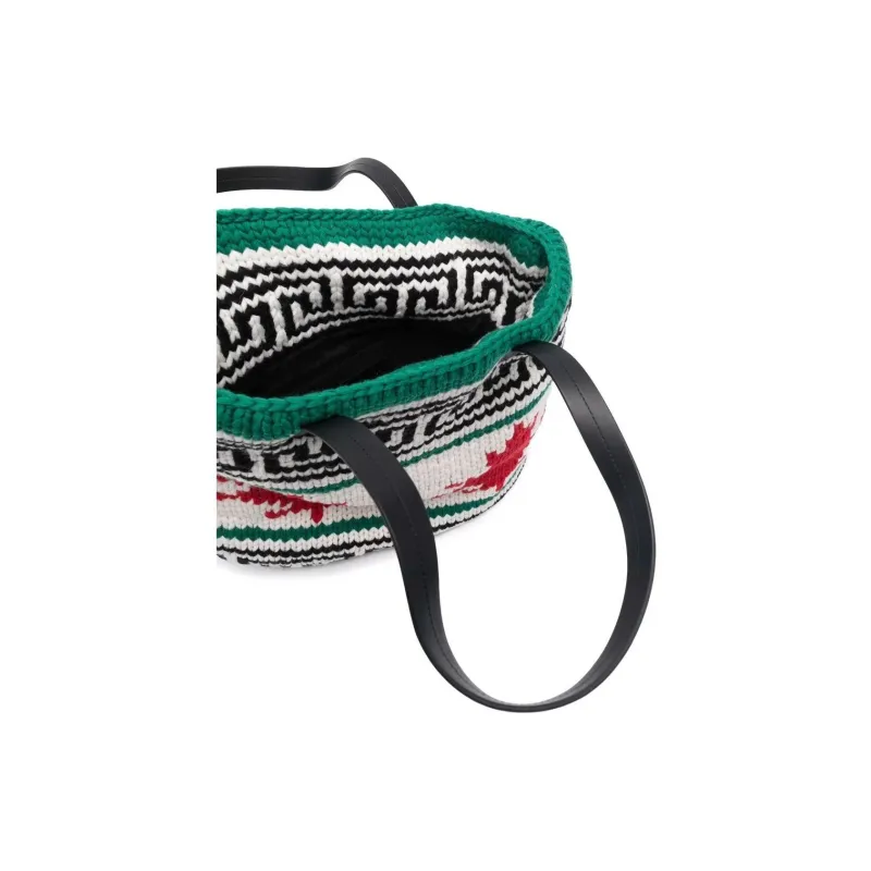 DSQUARED 2 Pattern Woven Shopper Tote Bag-5