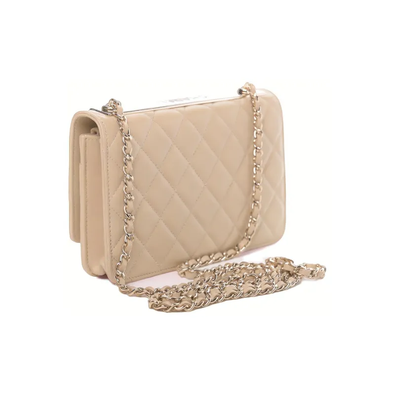 CHANEL Trendy Cc Sheepskin Chain Shoulder Bag, Crossbody Bag Women's Pink-1