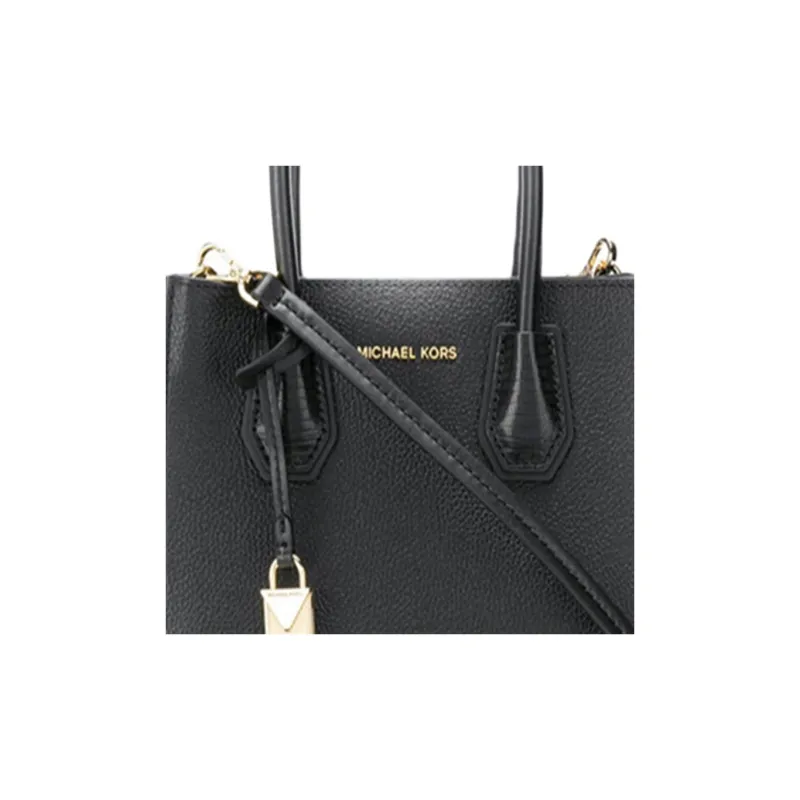 MICHAEL KORS Mercer Leather Crossbody Handbag Women's Black-4
