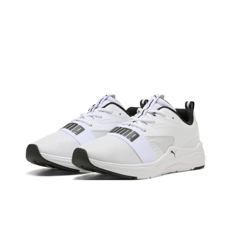 PUMA Softride Anti-Slip Wear-Resistant Low-Top Running Shoes Unisex White-2