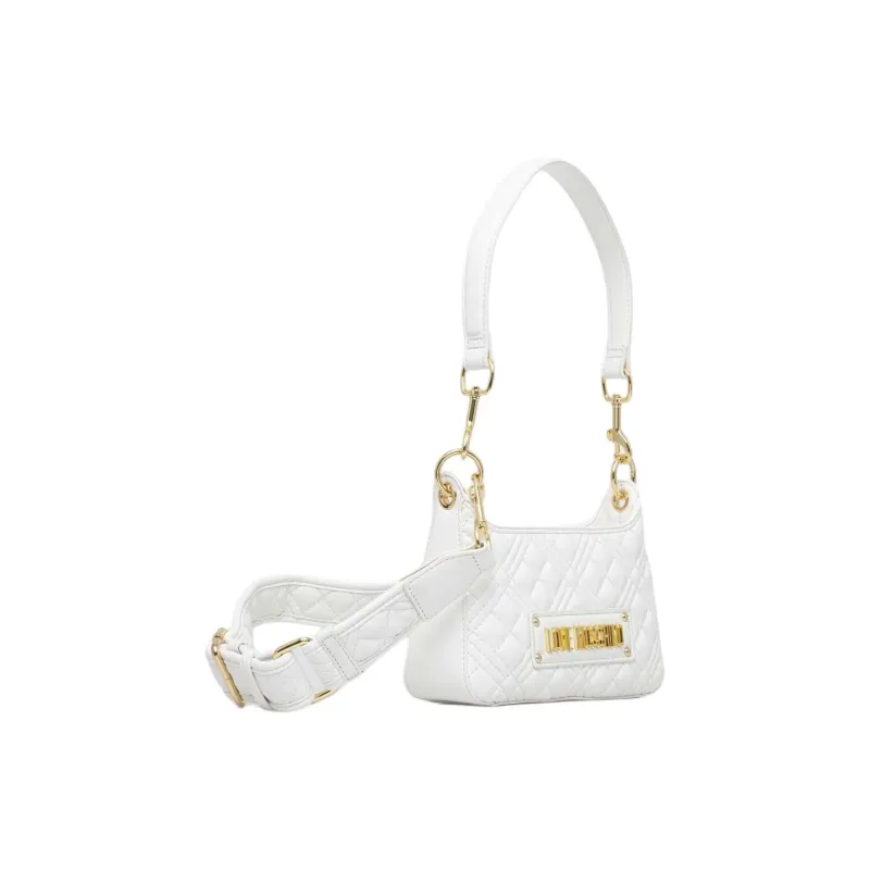 LOVE MOSCHINO Synthetic Leather Portable Crossbody Bag Shoulder Bag Mini Women's White-1