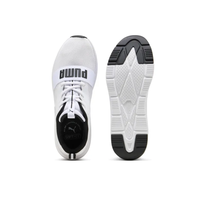 PUMA Softride Anti-Slip Wear-Resistant Low-Top Running Shoes Unisex White-3