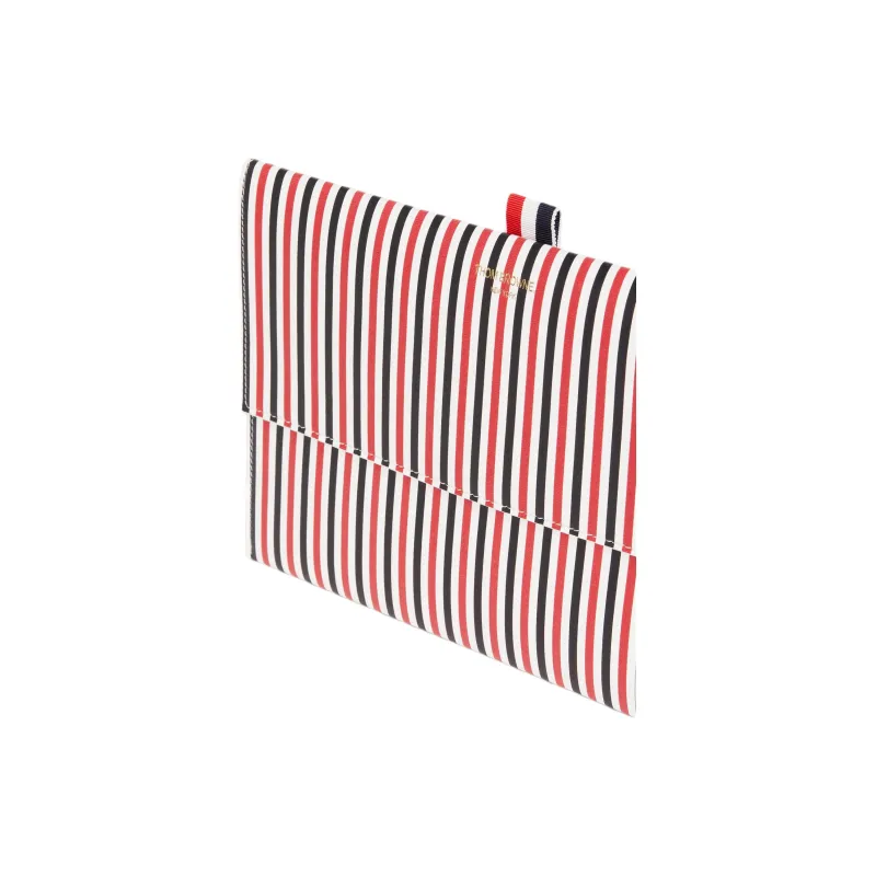 THOM BROWNE· Lambskin Handbag Clutch Women's Black White Red Multicolor-2